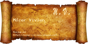 Mózer Vivien névjegykártya